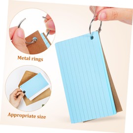 Operitacx 150 Pcs American Index Sticky Notes Index Cards with Rings Study Cards Game Note Cards Word Note Cards Note Cards with Rings Flashcards Note Flashcards for Studying Memory Cards