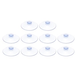 PATIKIL Suction Cups 55mm/2.2 Inch, 10 Pack PVC Sucker Pads without Hooks for Home Kitchen Bathroom Organization Decoration Hanging Items, Clear