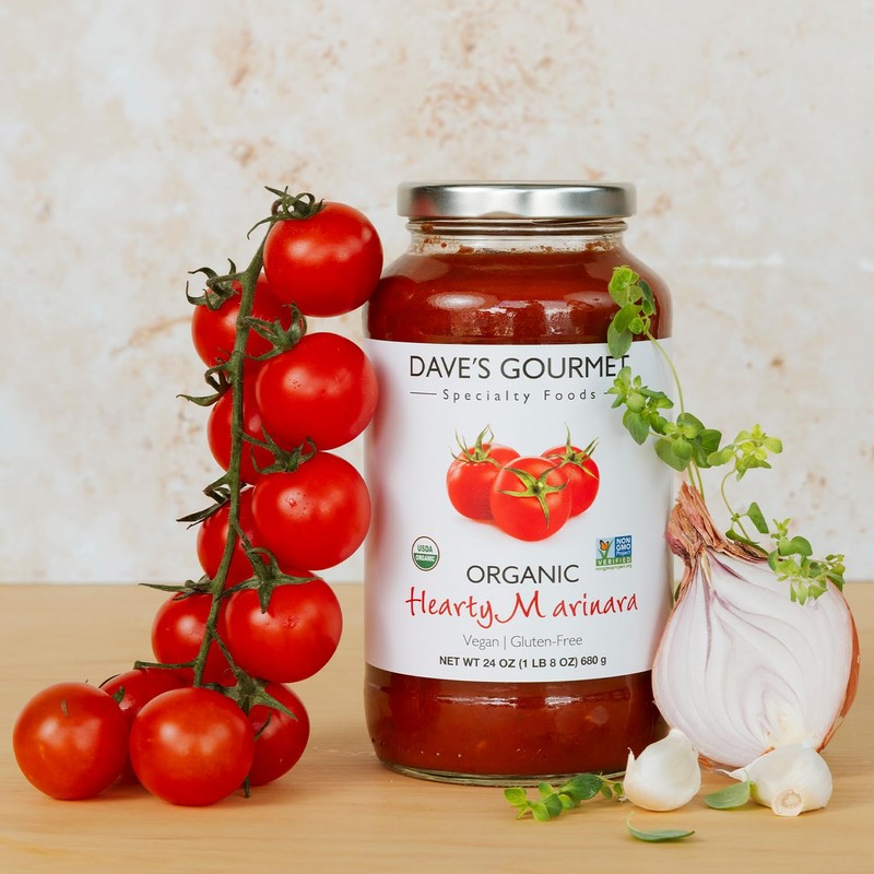 Dave's Gourmet Organic Hearty Marinara Pasta Sauce - Thick &