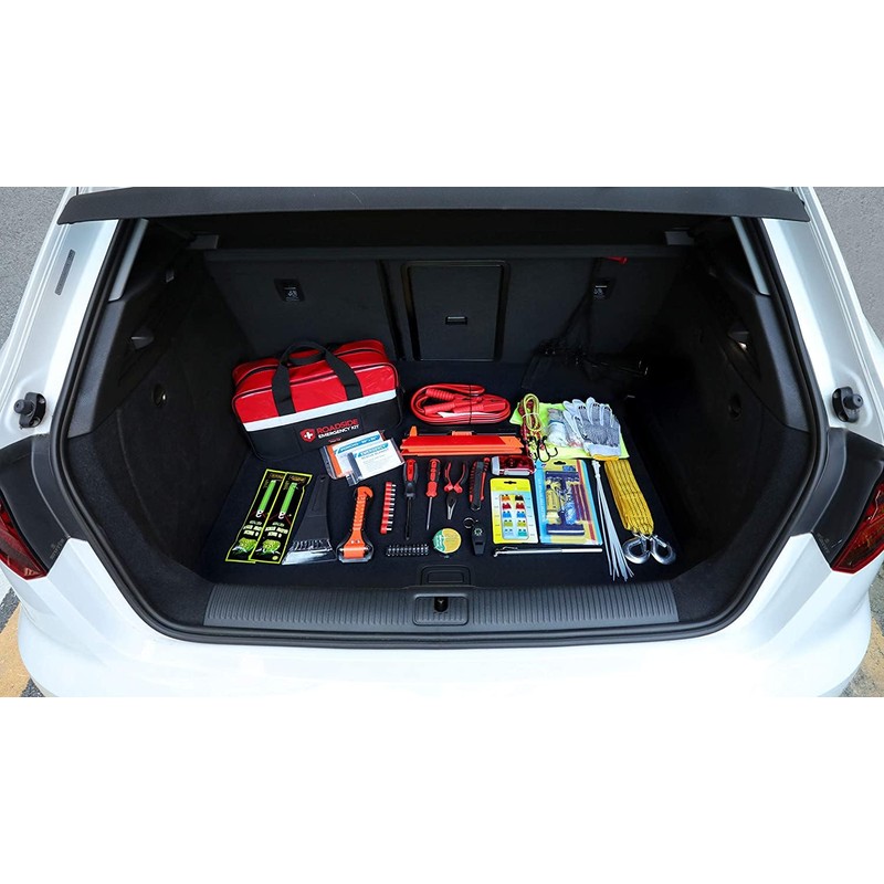 Kitgo Car Emergency Kit,Premium Roadside Assistance Essentials with Jumper Cables,