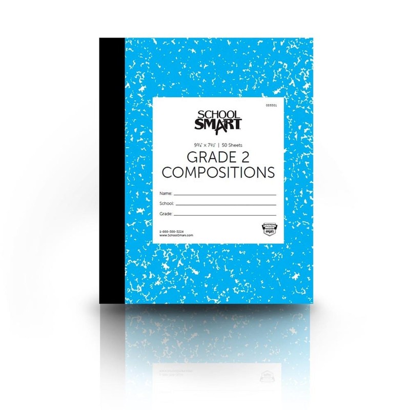 School Smart Skip-A-Line Ruled Composition Book, Grade 2, Blue, 100