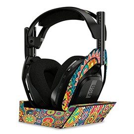 MightySkins Carbon Fiber Skin Compatible with Astro A50 Wireless Headphones + Base Station (Gen 4) - Flower Wheels | Protective, Durable Textured Carbon Fiber Finish | Easy to Apply | Made in The USA