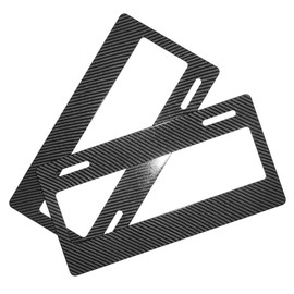 SLNXA 2PCS Porta Placas para Automovil Tipo Europeo Cubre Estados Diseño en Fibra de Carbono con Sujetadores y Tornillos, Soporte Universal