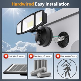 Onforu 55W LED Dusk to Dawn Outdoor Lighting, 2 Packs 6000LM Exterior Flood Lights, IP65 Waterproof Outdoor 3 Adjustable Heads Photocell Black Lights Fixture, 6500K Daylight White Floodlights