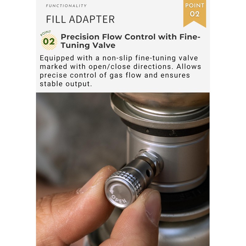 CAMPINGMOON Butane Gas Cartridge Transfer Camping Cassette Canisters Gas Adapter