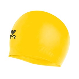 TYR Latex Swim Cap, Florescent Yellow