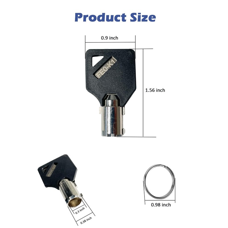 OTREE Elevator Key, FEO-K1 Fire Service Key Recall Reset Keys,Copper,Black/Silver,Pack