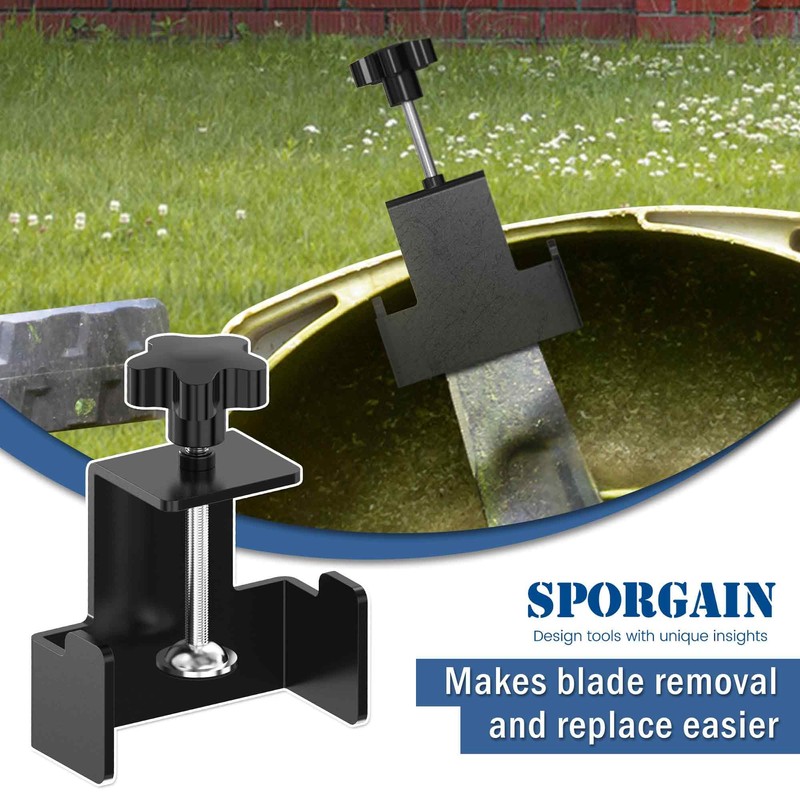 SporGain Universal Lawn Mower Blade Removal Tool with Easy-Turn Button,