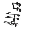 4Pcs Unique Iron Black Music Note Wall Sconce Candle Holder