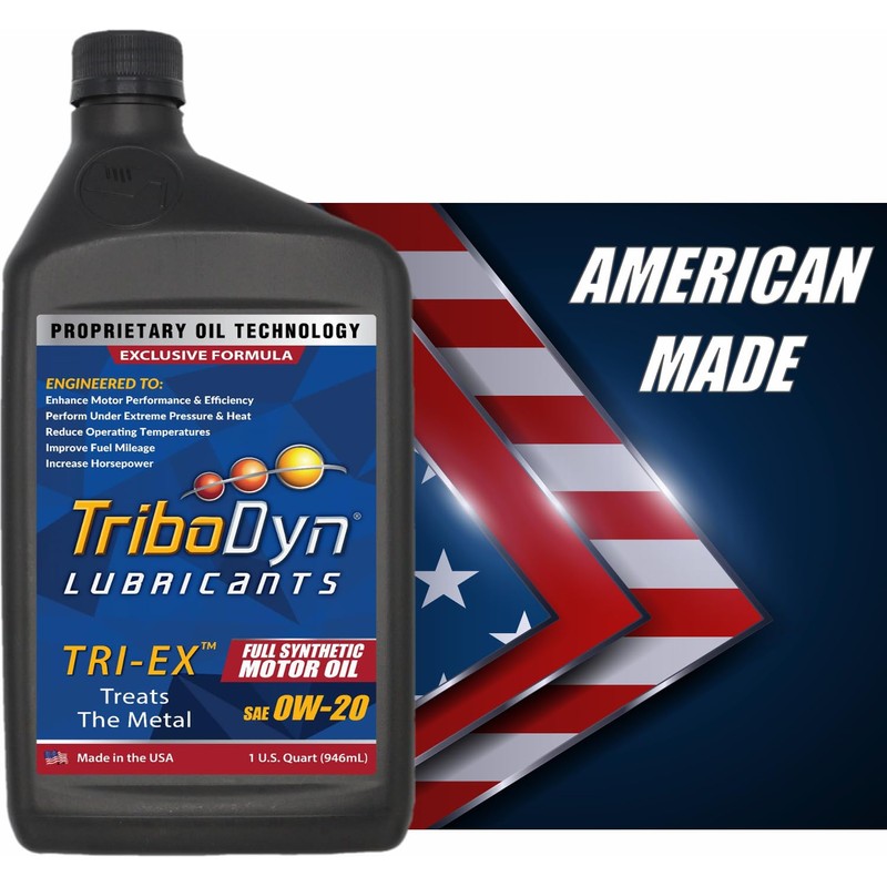 TriboDyn TRI-EX Full Synthetic Motor Oil (0W-20, 2 Quart Pack)