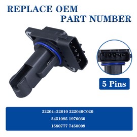 AdvanEX Mass Air Flow Sensor Meter MAF Compatible with 99-09 Toyota Camry 2.4L; 99-01 Avalon; 99-09 Tacoma 3.4L; 00-09 4Runner 3.4L; 03-08 Corolla; 99-03 Lexus ES300 3.0L & More Replace OE 22204-22010