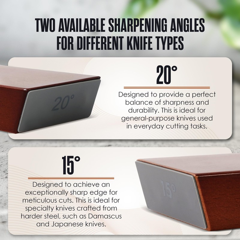 Houseables Rolling Knife Sharpener Tool, Diamond & Ceramic Disks, Magnetic