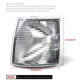 Artudatech Front Corner Lights Turn Signal Indicator Lamps For V-W Transporter T4 BJ 1990-2004