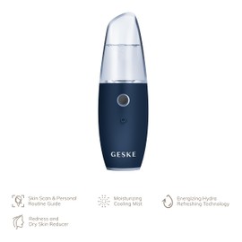 GESKE | SmartAppGuided™ Facial Hydration Refresher | 4 en 1 | Pulverizador | Vaporizador | Aspersión de agua | Bruma facial | Dispositivo de limpieza facial | Cosméticos | Brillo Natural