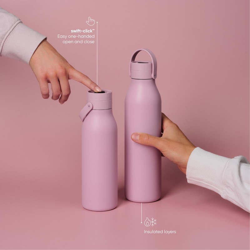 Circular&Co Recycled Stainless Steel Water Bottle 1L – Dusk Pink