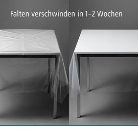 Table Film, Transparent Tablecloth, Transparent, Transparent, Crystal Clear, Waterproof, Washable, Greaseproof, Table Protector, Scratch-Resistant Table Protector for Indoor and Outdoor Use, 0.2 mm