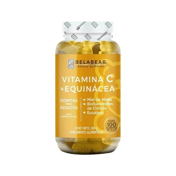 Solanum Belabear Antioxidantes/Vitamina C + Equinacea 100 Gomitas Sabor Limón