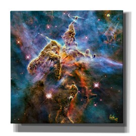 Epic Graffiti 'Mystic Mountain' Hubble Space Telescope Canvas Wall Art, 18" x 18"