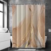 Brown Shower Curtain, Modern Brown Gold Grey Marble Shower Curtain