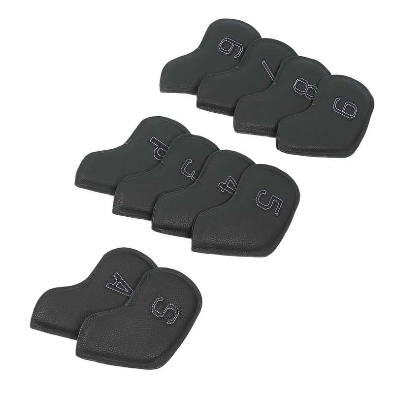 10 Pcs Golf Club Head Cover Stylish Exquisite PU Protective