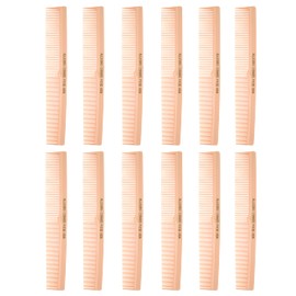 Allegro Combs Juego de 420 peines de peluquería para corte de pelo con bolsillo para estilista, juego de 12 peines anchos y finos. (Durazno fresco)
