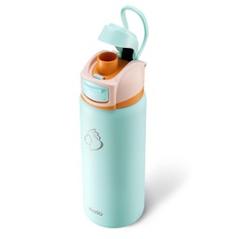 BUZIO Insulated Stainless Steel Water Bottle 1L with Flex Cap, Leakproof, Carry Loop, BPA-Free, Wide Mouth for Sports, Travel, Work, Mint Green