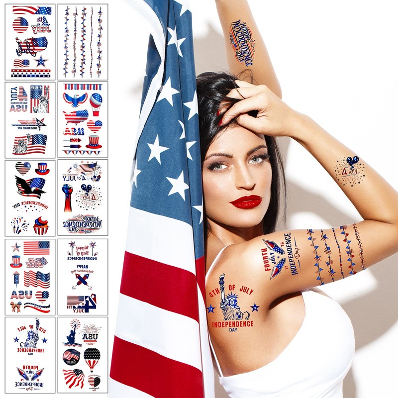 19 Pcs Independence Day Costume Set, American Flag Tulle Tutu