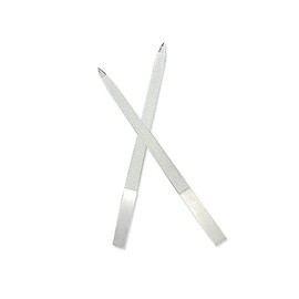 2 limas de uñas de diamante de doble cara de metal para uñas de uñas de uñas, quita las uñas de uñas, lima de uñas y juego de pulidor para kit de mani