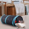 Cat Tunnel, Andiker Cat Tunnel with 2 Holes, Foldable Washable