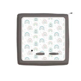 Schutzfolie für Toniebox - Toniebox Schutzfolie - Aufkleber Toniebox - hergestellt in Deutschland (Tonieboxfolie, Regenbogen Pastell, Ohne Glitzer)