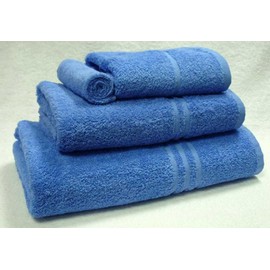 Blue Label 500gsm Plain Med Blue Bath Towel (SEE SIZE OPTIONS)