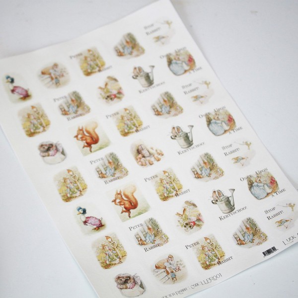 Luck and Luck Peter Rabbit Themed Sticker Sheet - 35