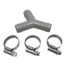 FIRST4Spares Universal Waschmaschine Rohr Rohr Y Stück Ablaufschlauch Anschluss und Clips Kit (17 mm