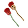 2pcs Rose Shape Nail Brush Dust Removal Thickened Die Cast