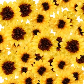 Dunzoom 24 Pack Paper Flowers Decorations 3 Size Daisy Tissue Paper Pom Poms Paper Sunflowers 8'' 10'' 12'' Groovy Party Decorations for Wall Bulletin Board Wedding Birthday Decor (Yellow)