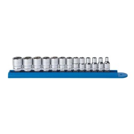 GEARWRENCH 13 Pc. 1/4" Drive 6 Pt. Socket Set, Standard, Metric - 80302D