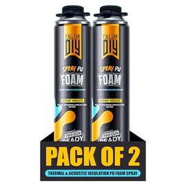 Spray Foam Insulation (2 Pk) – Expanding Polyurethane Sealant for Thermal & Acoustic Insulation – Seals with Precision for Professional-Grade Results & Fills Gaps Cracks – Gross Weight: 780g