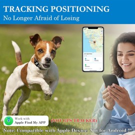 Pet Tracker for Dog, Dog Tracker Smart Pet Location Tracker with Holder, Smart Item Finder, MFi Certificated, Dog Tracking Device, No Monthly Fee, Works with Find My, iOS Only - Black Case