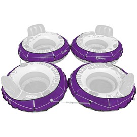 Bradley 4 Pack Heavy Duty River Tube Cover Only; Made in USA to fit River Run Tube; Compatible with Intex Inflatable River Run River Float Tube & Most 53" River Tubes Violet