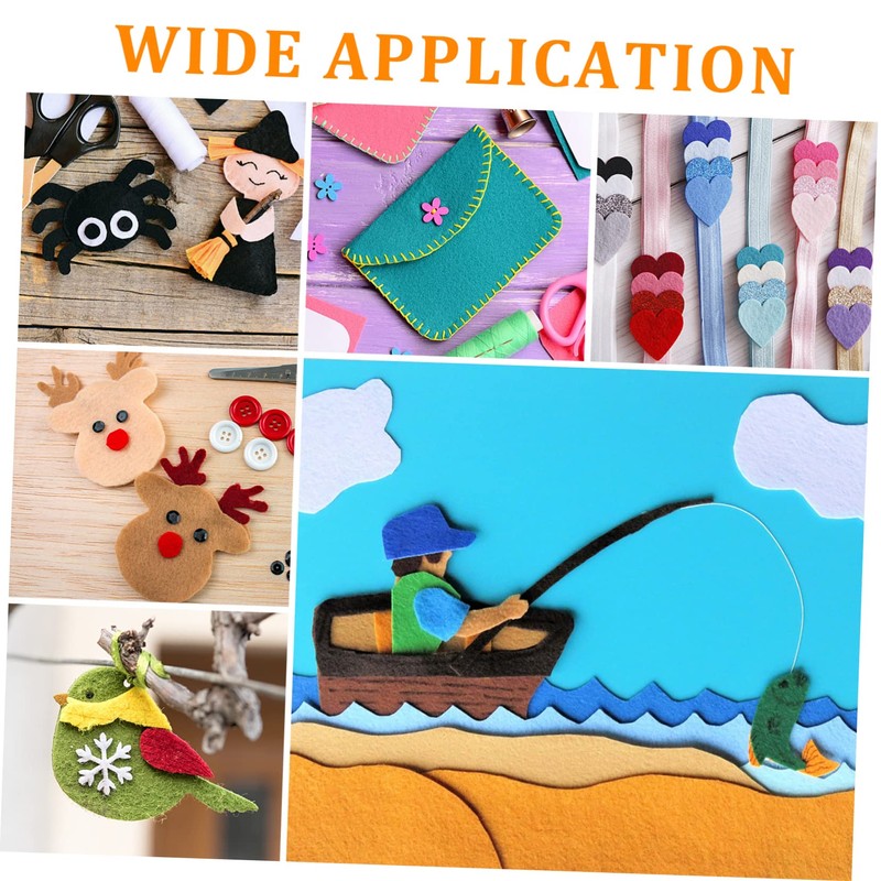 jojofuny 40 Pcs Craft Felt Sheets Assorted Colours Thick Fabric