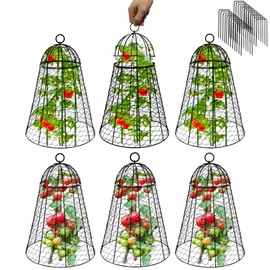 Garden Cloches for Plants Extra Large Sapbontchi Garden Cloche Chicken Wire Cloche for Plants Cages Cover Plant Protectors from Animals in Outdoor Vegetable Garden Set of 6 Plant Cloche 20" H x 12" D