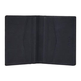 Fossil Men's Everett Leather Bifold Wallet 11.5cm L x 2.6cm W x 9.6cm H, navy