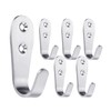 Mokife Coat Hooks Brushed Stainless Steel Pack of 6 Silver