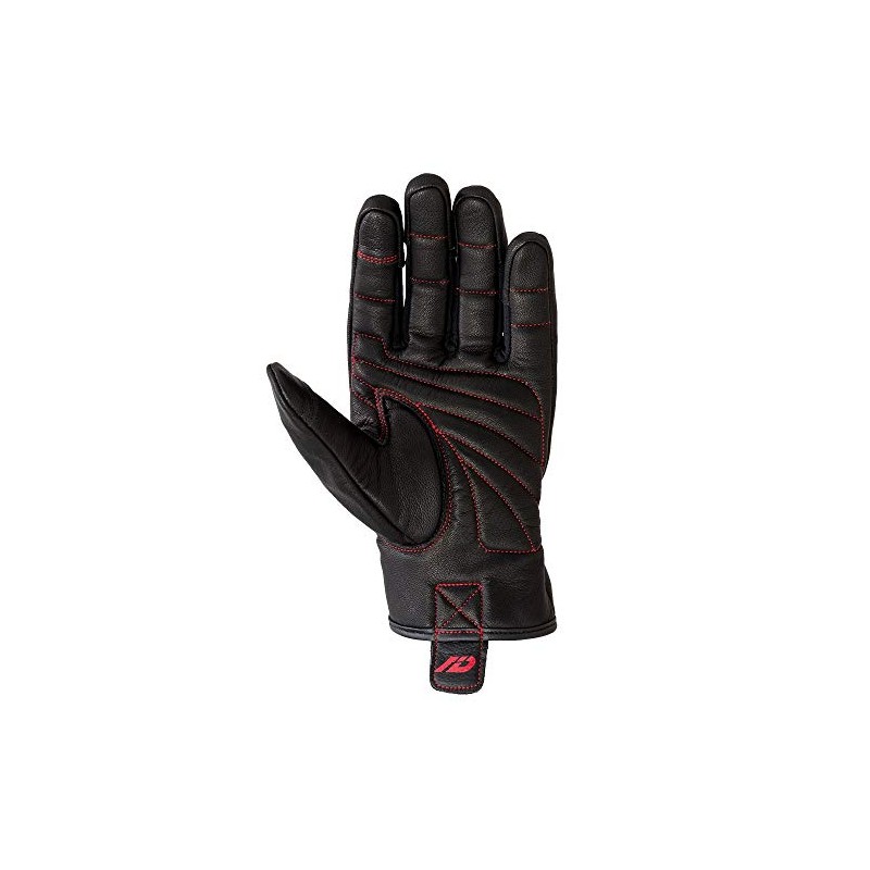 Yamashiro ID-004 CLASSIC Leather Gloves for Motorcycles, Red Stitching, XL