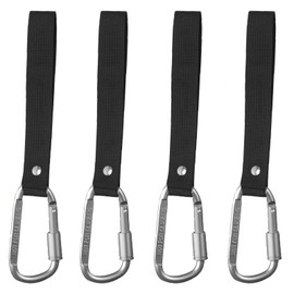 4 PCS Climbing Carabiner Clip, Durable Small Carabiner Clips with Buckle and Webbing, Practical Locking Clips Carabiners Suitable for Camping Outdoor Activities Travel and Hiking