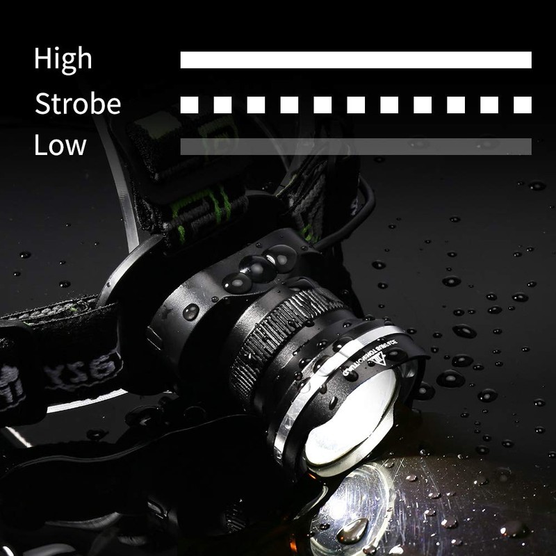 CrazyFire LED Headlamp, Super Bright Headlamp Headlight Flashlight, 3 Modes