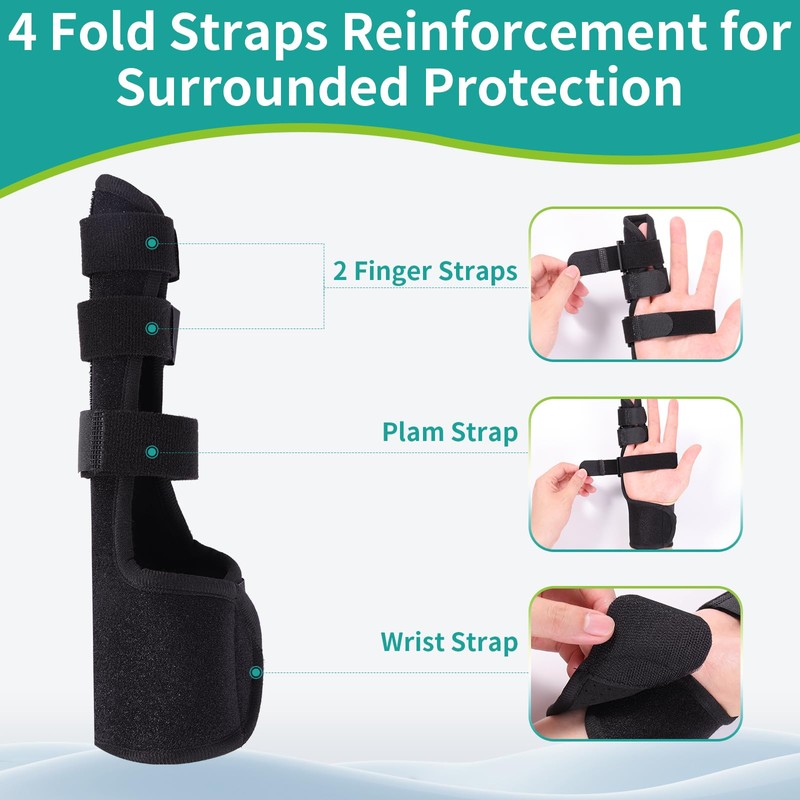lefeke Trigger Finger Splint, Finger Brace for Middle, Index, Pinky,