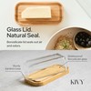 KIVY Glass butter dish with airtight lid that keeps butter
