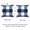 Case 4 set of 18x18 Pack NavyBlue Buffalo Check Plaid
