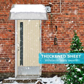 2 Pcs 40" x 40" Window Awnings Door Canopy, Polycarbonate Cover Front Door Outdoor Window Awning Exterior, Entry Door Awning for Sun Shutter, UV, Rain and Snow Protection, Hollow Sheet,Brown (Upgrade)